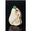 Image 3 : Chinese Shell Snuff Bottle with Green Jade Cover