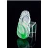 Image 2 : Burma Green Jadeite Carved Lotus Pendant