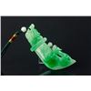 Image 2 : Burma Green Jadeite Carved Knife Pendant