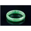 Image 1 : Burma Fine Green Jadeite Carved Bangle