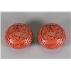 Image 2 : Pair of Chinese Red Lacquer Boxes