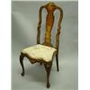 Image 1 : A 19th Century Dutch walnut, beech and floral marquetry single chair with vase splat back decorat...