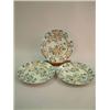 Image 1 : A set of 3 Delft polychrome plates, with floral decoration, 9ins...