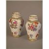 Image 1 : A pair of Meissen style baluster vases, painted with floral sprays 4.5in....