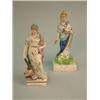 Image 1 : A late 18th century Staffordshire figure of Victory, standing on a square base, 8ins and a simila...