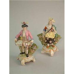 A Samson 'Gold Anchor' figure of a street vendor, and another similar figure. 6.75ins...
