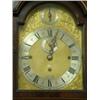 Image 1 : A late 19th Century 8 day longcase clock with Westminster Chimes, floral engraved brass dial with...