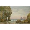 Image 1 : J Salter watercolour, Bedruthen Steps, Cornwall, signed and dated 1878, 12 x 20.5 ins....