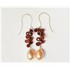 Image 1 : #3-14KT YELLOW GOLD GARNET & FW PINK PEARL