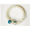 Image 2 : #6-FW PEARL BRACELET WITH CUBIC CRYSTAL BEADS