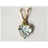 Image 1 : #7-10KT YELLOW GOLD AQUAMARINE HEART