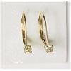 Image 1 : #14-14KT YELLOW GOLD DIAMOND EARRINGS