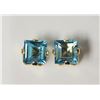 Image 1 : #16-10KT YELLOW GOLD BLUE TOPAZ EARRINGS