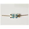 Image 2 : #16-10KT YELLOW GOLD BLUE TOPAZ EARRINGS