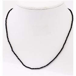 #20-STERLING SILVER BLACK SPINEL NECKLACE