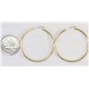 Image 2 : #24-14KT YELLOW GOLD HOOP EARRINGS