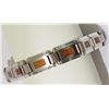 Image 1 : #25-STAINLESS STEEL WOOD INLAY BRACELET