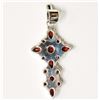Image 2 : #32-STERLING SILVER GARNET PENDANT