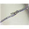 Image 1 : #38-STERLING SILVER TANZANITE BRACELET