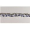 Image 2 : #38-STERLING SILVER TANZANITE BRACELET