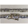 Image 3 : #38-STERLING SILVER TANZANITE BRACELET