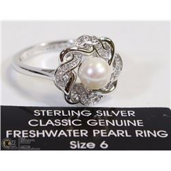 STERLING SILVER CLASSIC GENUINE FRESHWATER PEARL