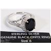 Image 1 : STERLING SILVER GENUINE BLACK ONYX RING