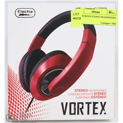 NEW VORTEX STEREO HEADPHONES RED