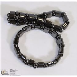 LOT OF 2 BLACK MAGNETIC BRACELETS