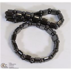 LOT OF 2 BLACK MAGNETIC BRACELETS
