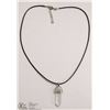 Image 1 : CLEAR QUARTZ SEMI PRECIOUS STONE PENDANT W/