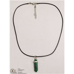 MALACHITE SEMI PRECIOUS STONE PENDANT W/
