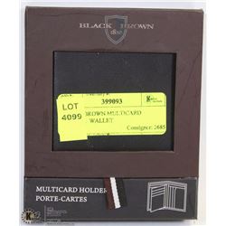 BLACK BROWN MULTICARD HOLDER  WALLET
