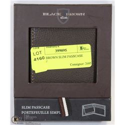 BLACK BROWN SLIM PASSCASE   WALLET