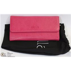 NEW HOT PINK GENUINE LEATHER WALLET