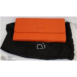 NEW "HARLEY" ORANGE LEATHER WALLET