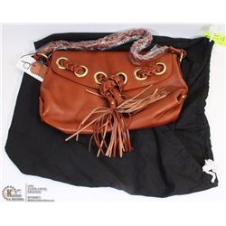NEW BROWN GENUINE LEATHER PURSE WITH