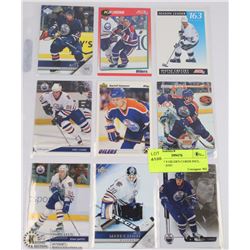 SHEET OF 9 OILER'S CARDS INCL. VINTAGE AND