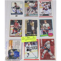 SHEET OF 9 COLLECTIBLE HOCKEY CARDS INCL.