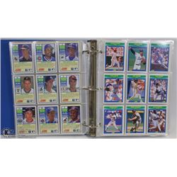 BINDER OF  BASEBALL CARD SETS