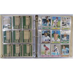 BINDER OF VINTAGE BASEBALL CARDS