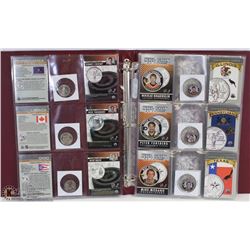 9 NHL COINS AND CARDS - US STATEHOOD QUARTERS,