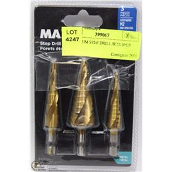MAXIMUM STEP DRILL BITS 3PCS