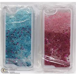 TWO GLITTER LIQUID PROTECTIVE CASES ,IPHONE 6/6S