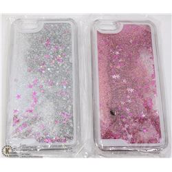 TWO GLITTER LIQUID PROTECTIVE CASES ,IPHONE 6/6S