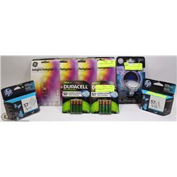 LOT OF DURACEL RECHARGABLE AAA BATTERIES, 2 HP #57