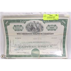 LOT OF 20 ASSORTED STOCK CERTIFICATES FROM 1960'S
