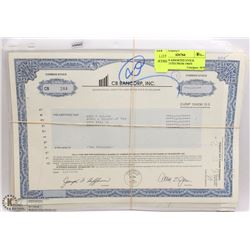 LOT OF 24 ASSORTED STOCK CERTIFICATES FROM 1960'S