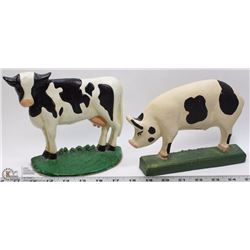 LOT OF TWO CAST IRON DOOR STOPS