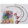 Image 1 : LOT OF THREE NEW POKEBALL PENDANTS WITH